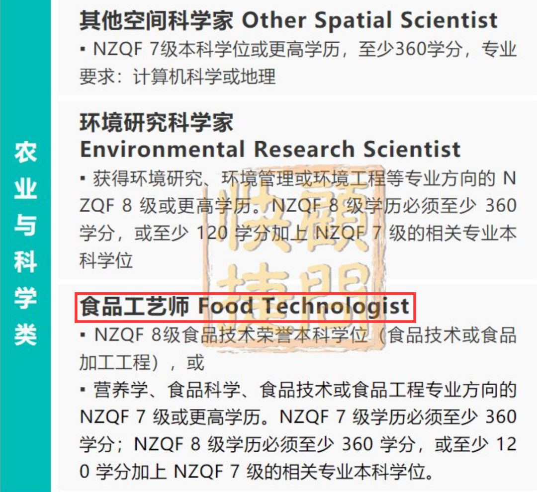 梅西大学食品工艺/食品安全与质量硕士课程，毕业达到新西兰绿色清单移民学历要求